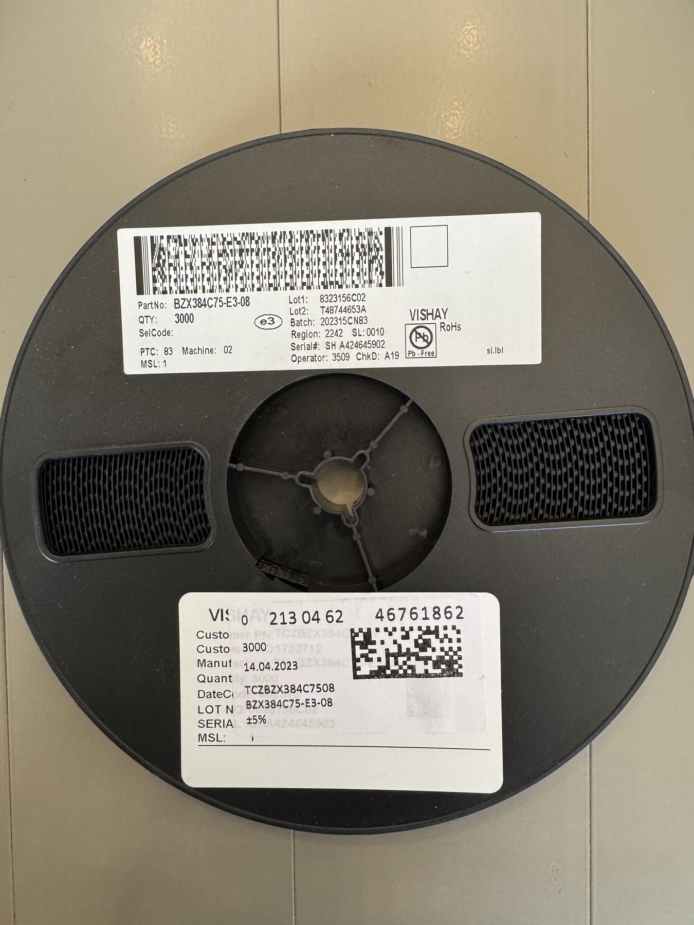 BZX384C75-E3-08 product photo 1