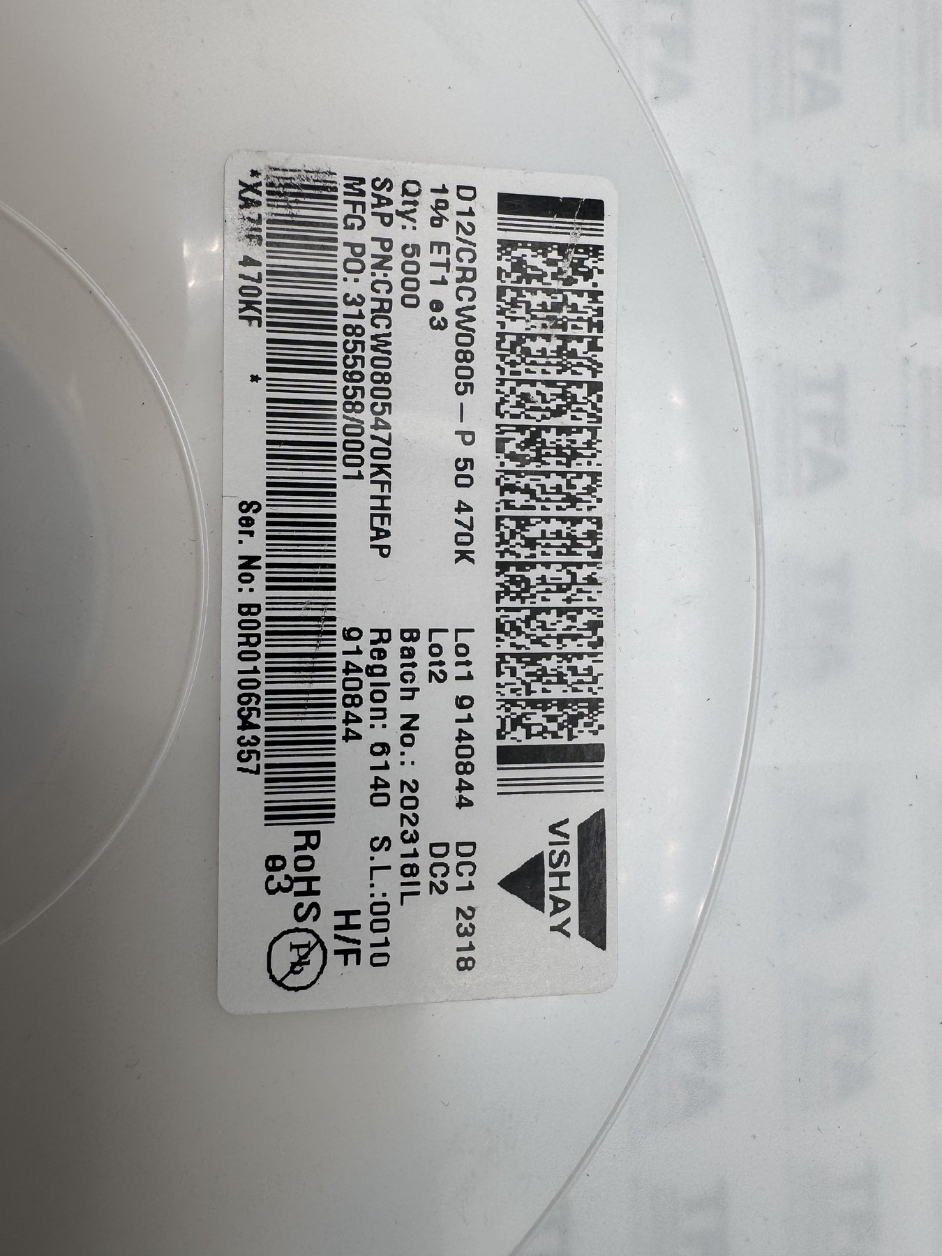 CRCW0805470KFHEAP product photo 2