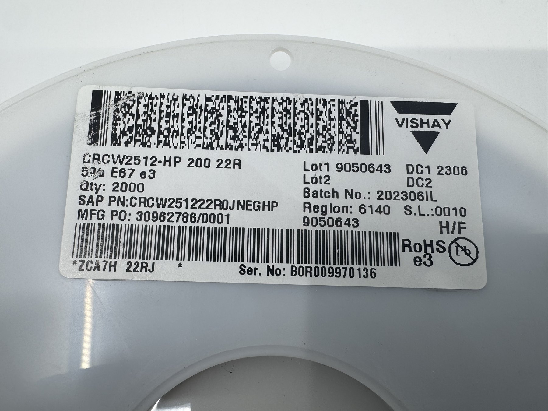 CRCW251222R0JNEGHP product photo 2