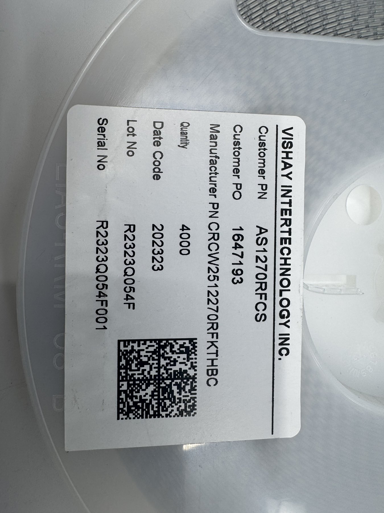 CRCW2512270RFKTHBC product photo 2