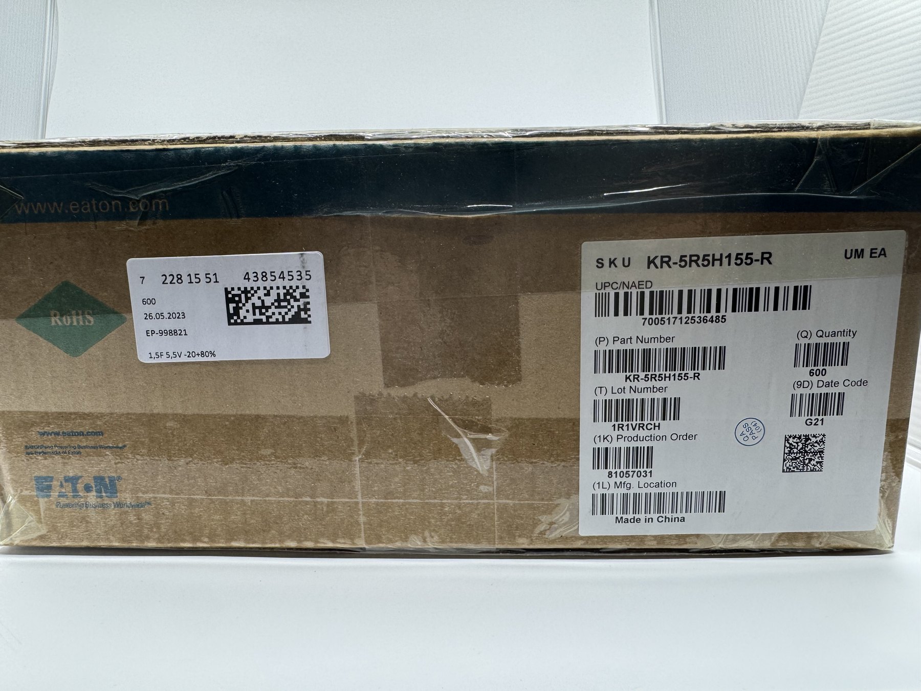 KR-5R5H155-R 1.5F-5.5V SUPPER CAP product photo 1