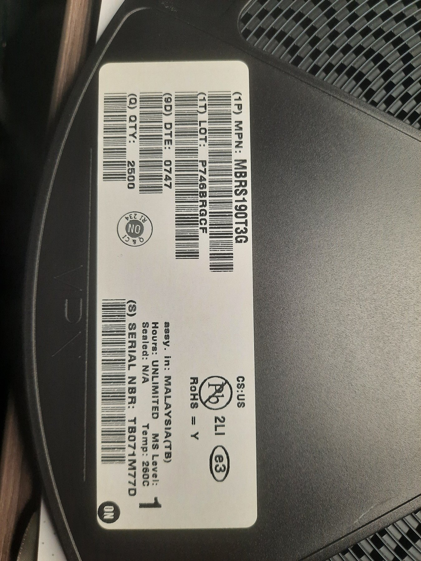 MBRS190T3G product photo 6