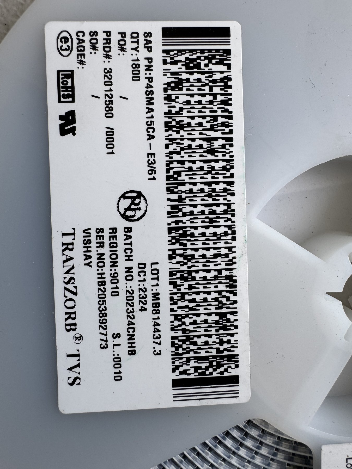 P4SMA15CA-E3-61 product photo 2