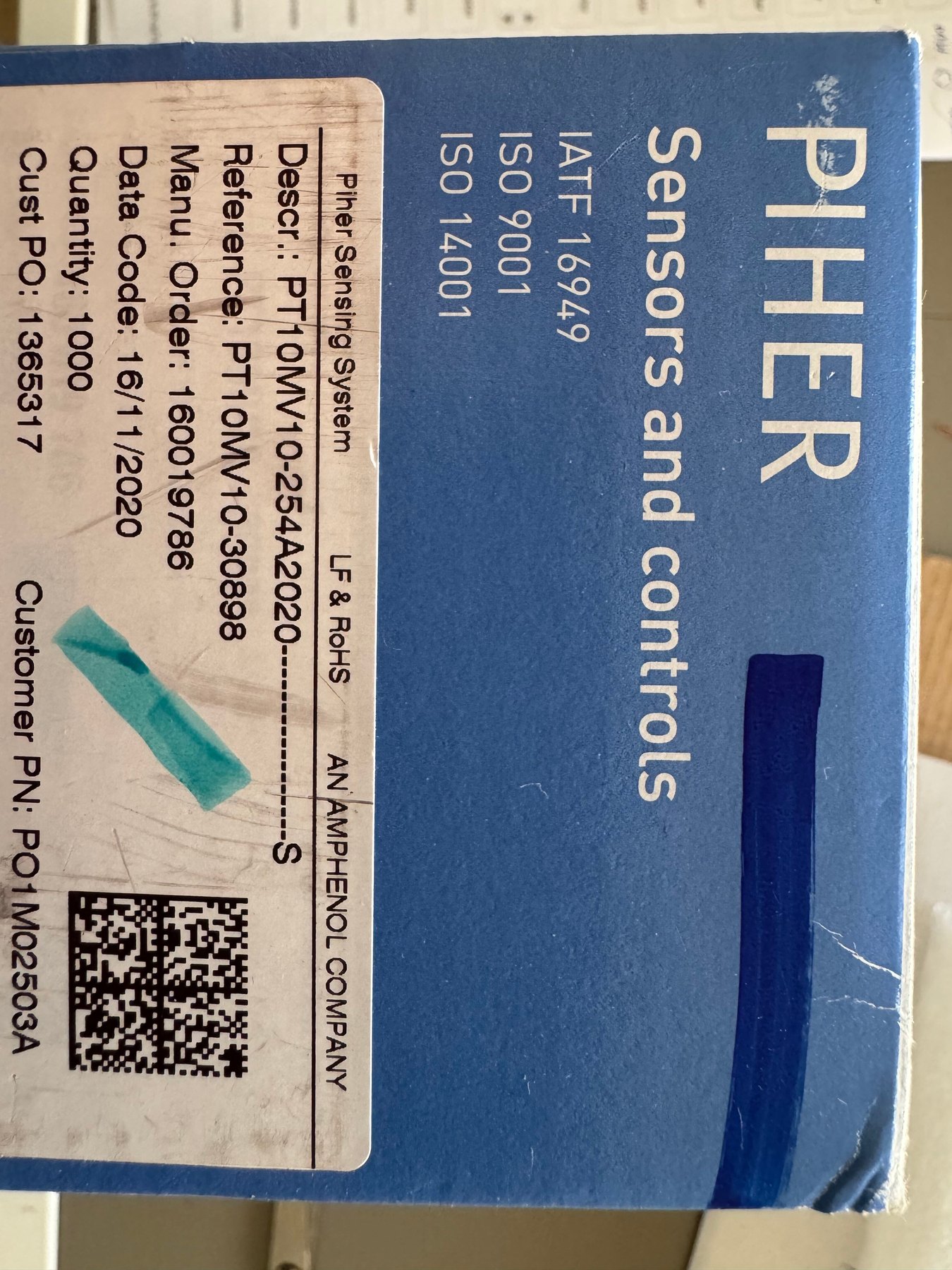 PT10MV10-254A2020 product photo 1