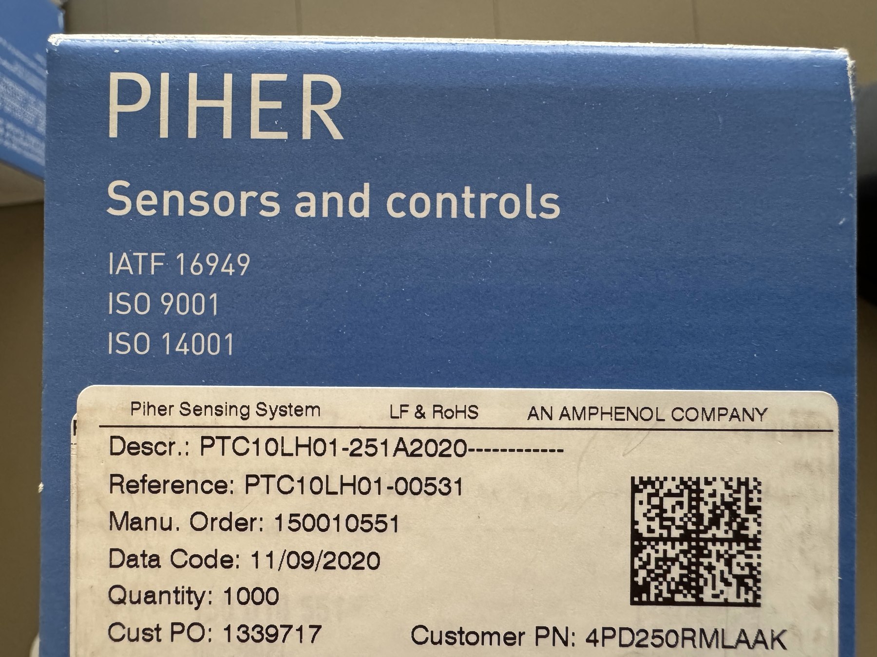 PTC10LH01-251A2020 product photo 4