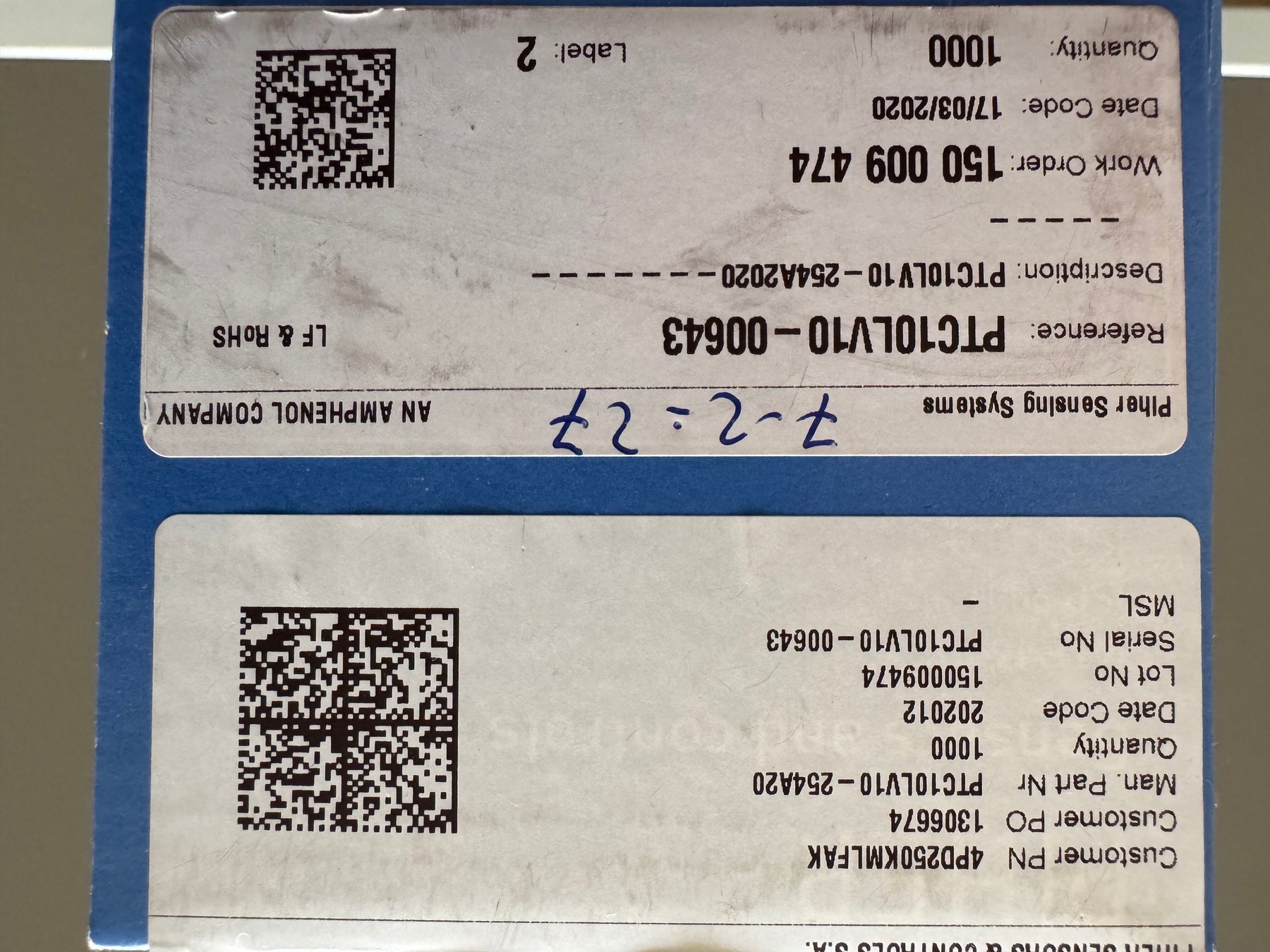 PTC10LV10-254A2020 product photo 1
