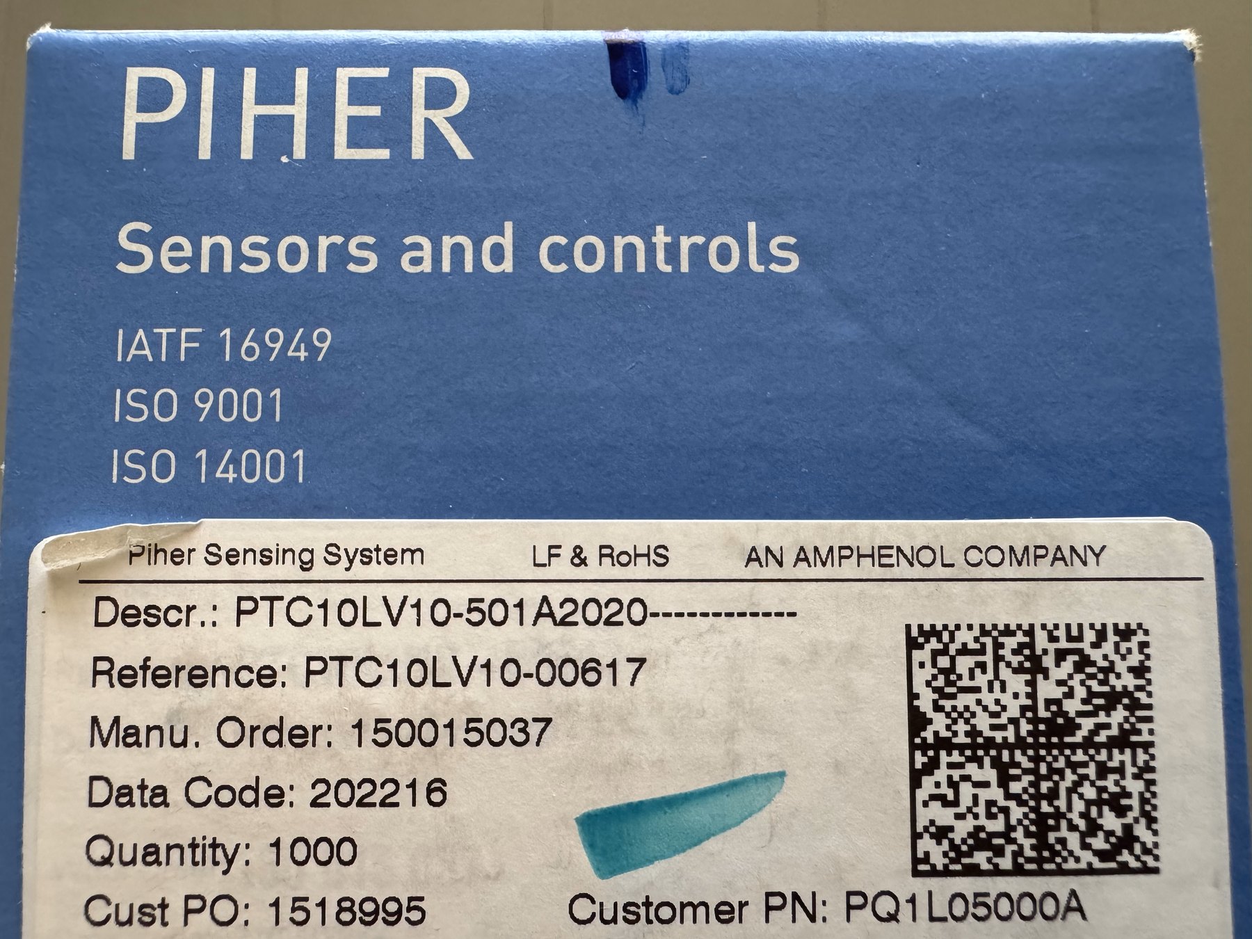 PTC10LV10-501A2020 product photo 5